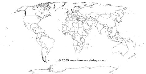 Blank World Map Printable | Ruby Printable Map