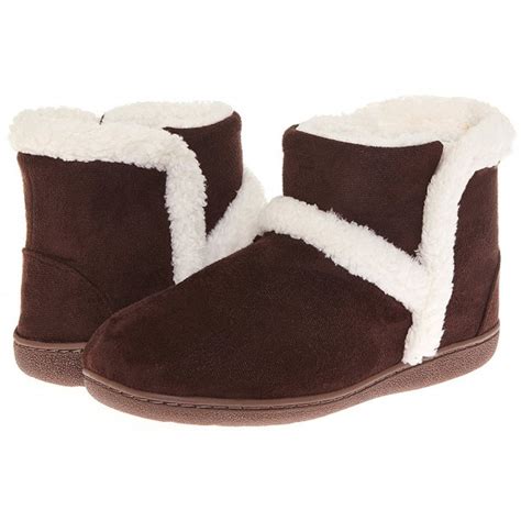 Womens Indoor Outdoor Sherpa Fur Lined Bootie Slipper W/Memory Foam ...