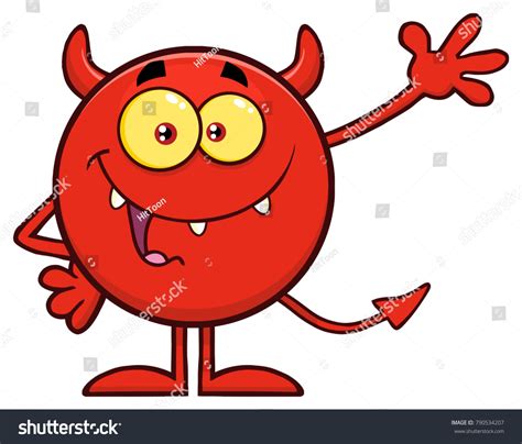 Happy Red Devil Cartoon Emoji Character Stock Illustration 790534207 ...