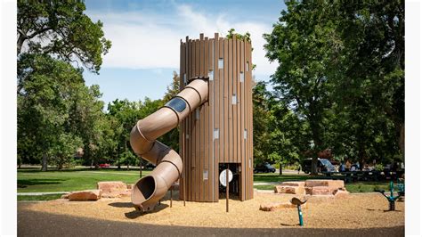 City Park Playground - Fort-like Playground Towers