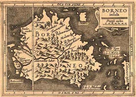 Borneo History: Old Borneo Map