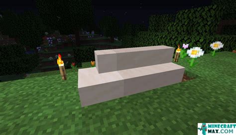 How to make Smooth Quartz Steps in Minecraft | Minecraft-Max.com