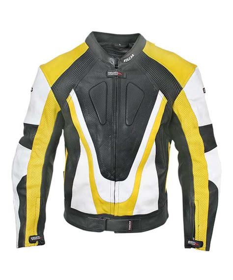 Haze Yellow Biker Leather Jacket - Leather4sure Men