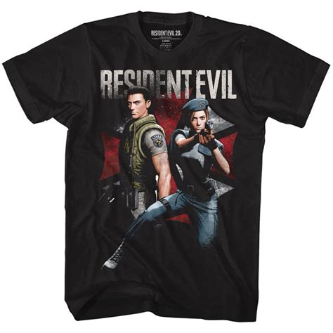 American Classics - Resident Evil Chrisandjill Black T-Shirt - Walmart.com - Walmart.com