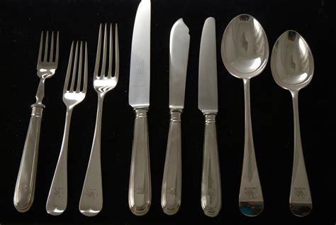 A Silver Plate Flatware Set for 6: Old English Pattern silverware