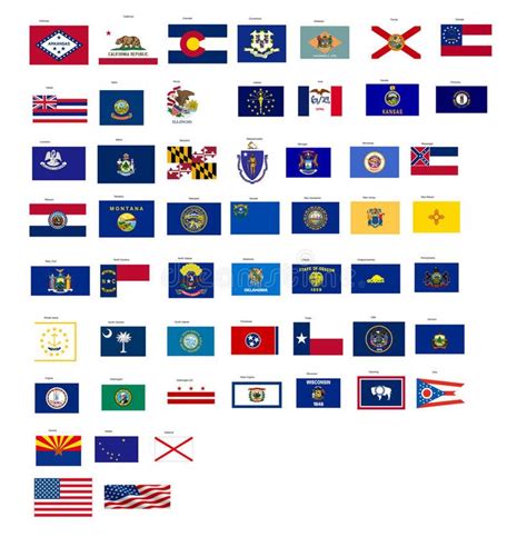 Flags Of The States Of Usa With Vector Format Over 50 Flags Of Each Of ...