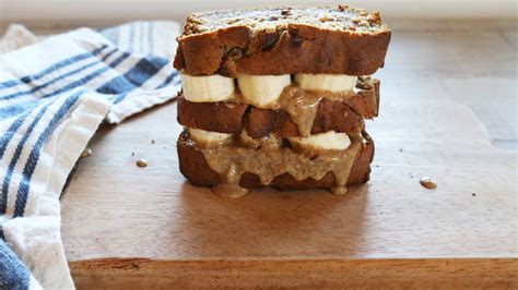 gluten- and sugar-free banana bread sandwiches - Adoring Kitchen