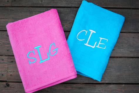 SALE Monogrammed Beach Towels by SillyGoosebyGCN on Etsy