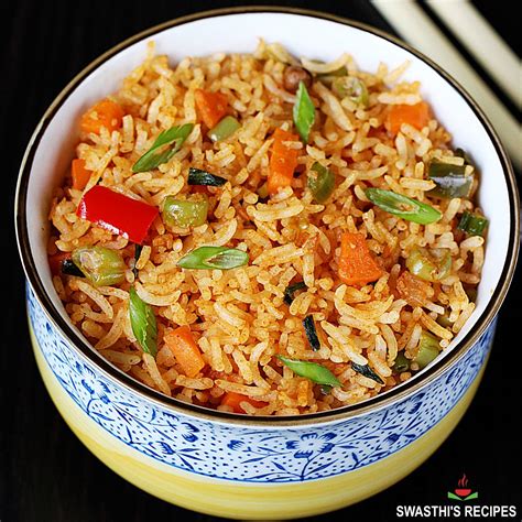 Schezwan Fried Rice Recipe - Swasthi's Recipes