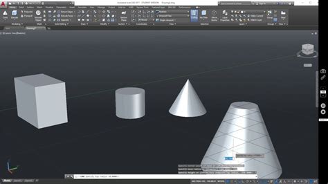 AutoCAD 2017 Tutorial: 3D Modelling Basic Shapes - YouTube