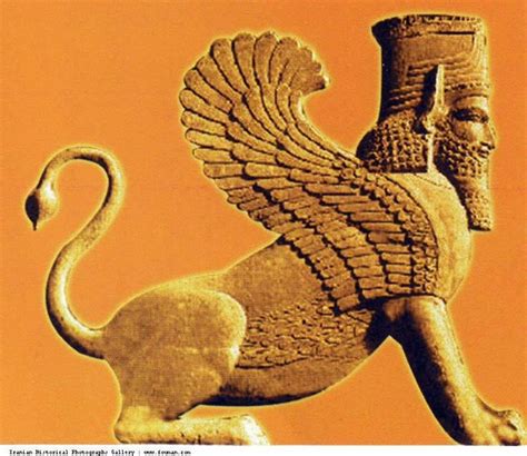 The Ancient Gods Persian Deity Shirzad half lion half human, and eagle. | Ancient persian ...
