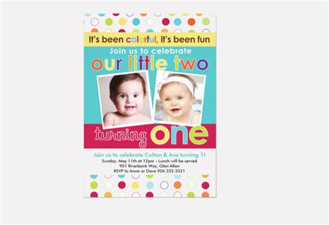 Double Birthday Party Invitation - 10+ Examples, How to Make