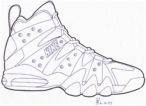 Tennis Shoe Drawing at GetDrawings | Free download