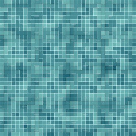 Texture Swimming pool Mosaic tile | Decorative Illustrations ~ Creative ...