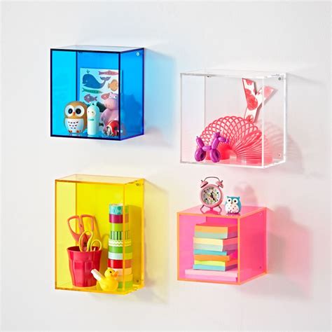 Shop Square Away Acrylic Cube Shelf. These acrylic wall shelves make it easier than ever to ...