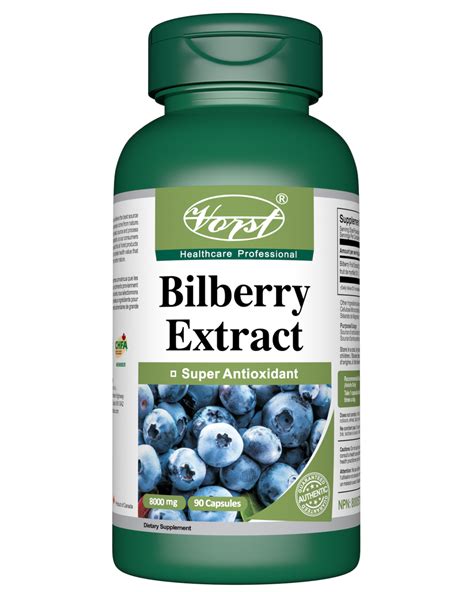 Buy Bilberry Extract for Dry Eyes 8000mg 90 Capsules - VORST Canada – Vitamins and Supplements ...