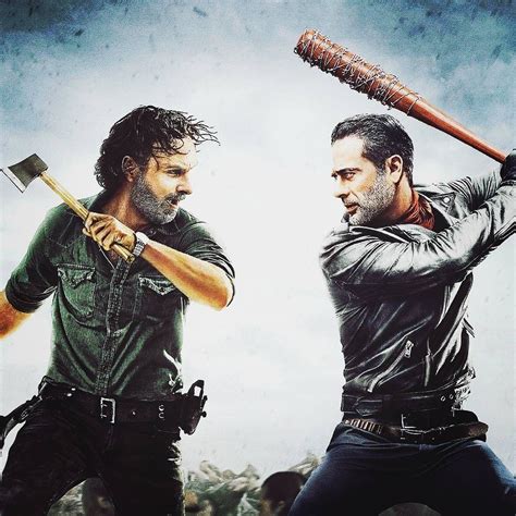 Rick and Negan | Negan, Jeffrey dean morgan, Rick grimes