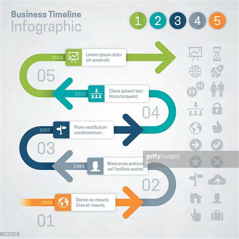 Timeline Arrows Infographic High-Res Vector Graphic - Getty Images