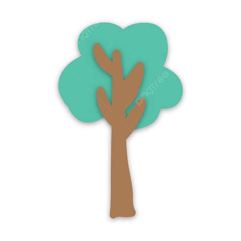 Tree Trunk Vector PNG Images, Tree Trunk Green Cartoon Painting Simple Pen, Tree, Trunk, Green ...