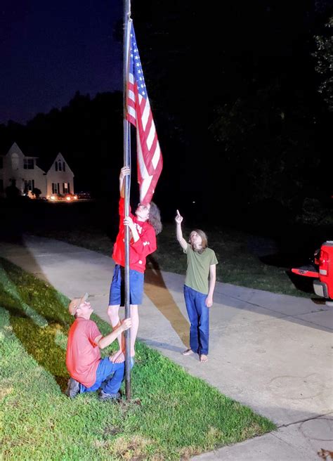 [OC] Happy Memorial Day. Flag at half mast until noon, then raised "briskly". : r/pics