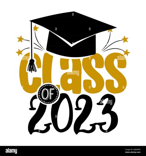 Class of 2023 - Typography. black text isolated white background ...