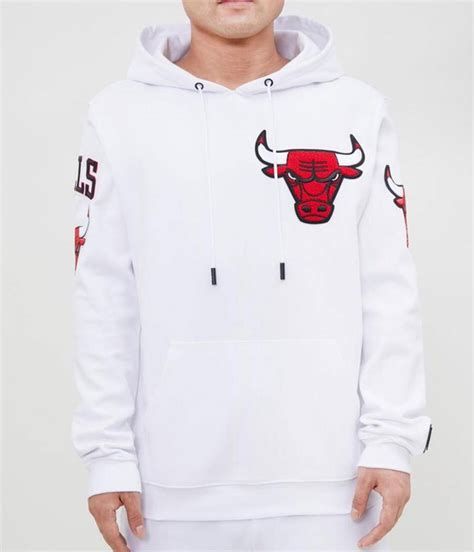 Fleece White Chicago Bulls Hoodie - Jackets Masters