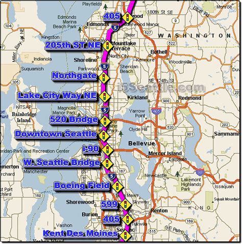 I5 Washington Map | Map Of Us Western States