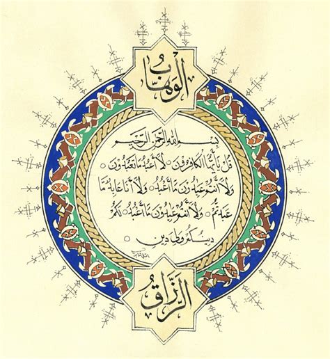 Surah Al-kafirun Islamic Fine Art Print Arabic Calligraphy QP14 - Etsy