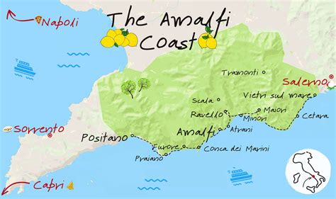 Where Is The Amalfi Coast Italy Map - Map