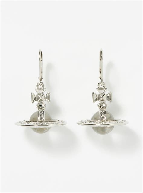 Vivienne Westwood Pina Orb Earrings in White | Lyst