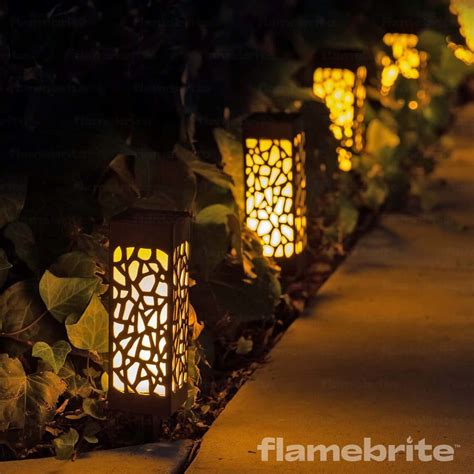 Tall Cube Mosaic Pattern Outdoor Solar Lights — Homebnc