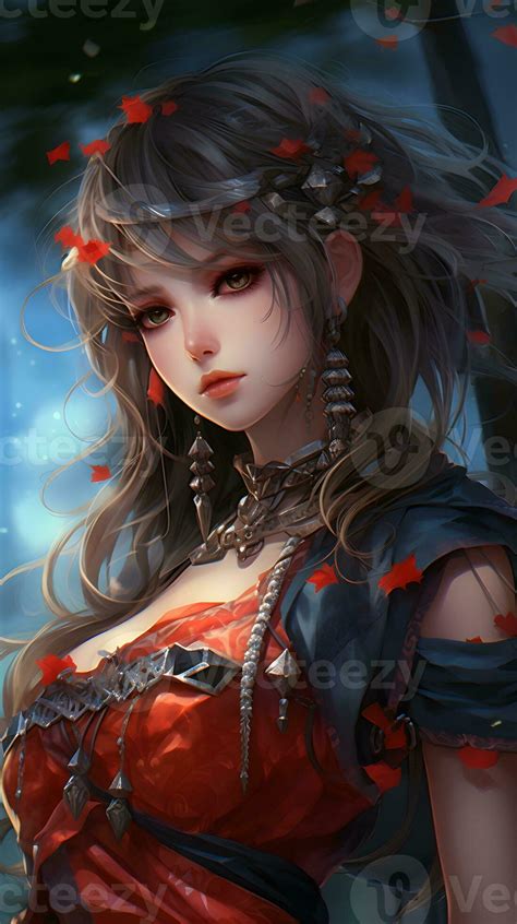 Cute Anime girl character wallpaper. 25938281 Stock Photo at Vecteezy