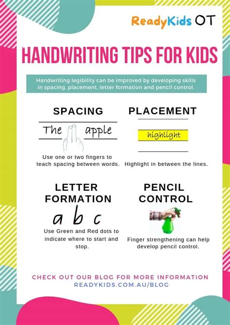 Handwriting Tips for Kids | Ready Kids Occupational Therapy