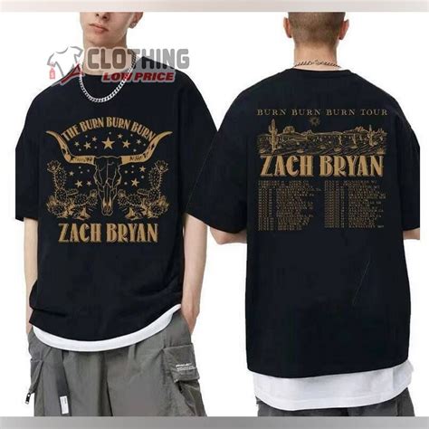 Zach Bryan Concert 2023 Merch, Zach Bryan The Burn Burn Burn Tour 2023 Shirt, Zach Bryan World ...