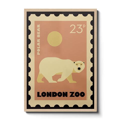 London Zoo Stamp collection print - Polar Bear – Telegramme Paper Co.