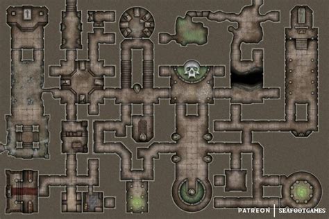 FREE Lich's Lair 40x60 Mega Battlemap! [OC] : battlemaps | Fantasy map, Dungeon maps, Dnd world map