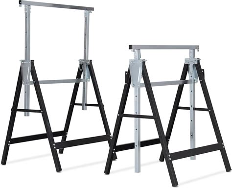 COSTWAY 2 x Telescopic Saw Horse Trestles with Adjustable Height ...