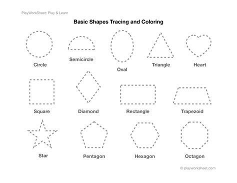 Fun with Shapes: Tracing and Coloring Exercise for Kids | Free Printables for Kids