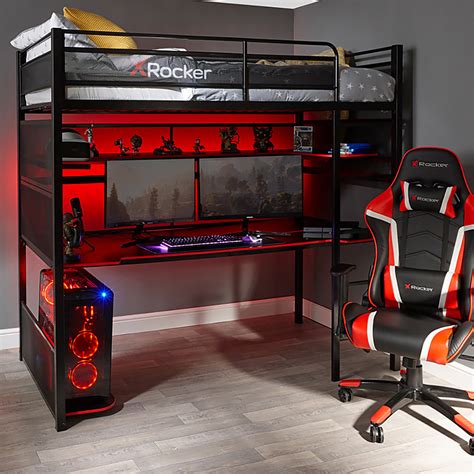 Questions and Answers: X Rocker BattleBunk Gaming Bunk Bed with Desk ...