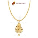 22K Gold Short Necklace Design - South India Jewels