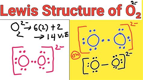 lewis structure of o2 2- (peroxide ion) - YouTube