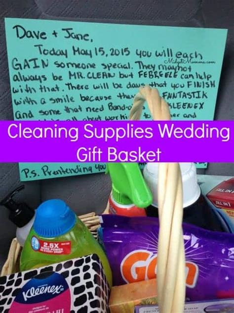 Cleaning Supplies Wedding Gift Basket