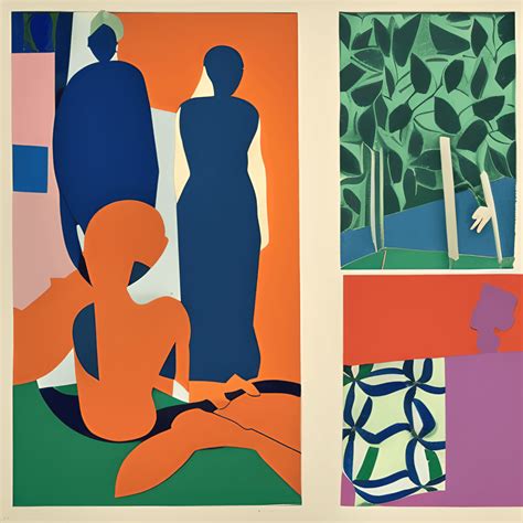 Cut Paper Collage Illustrations by Henri Matisse · Creative Fabrica