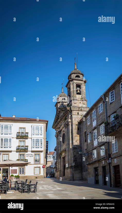 street scene in santiago de compostela old town in spain Stock Photo ...