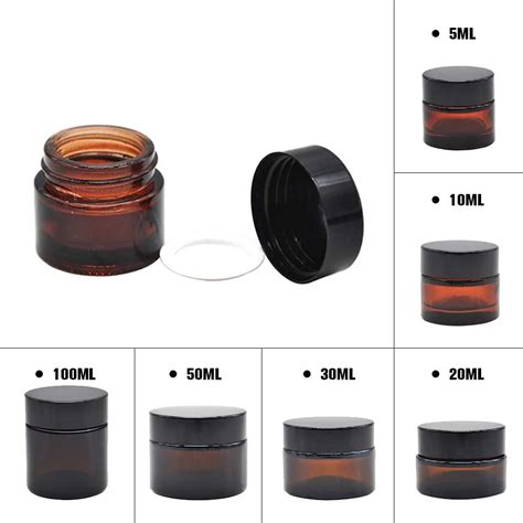 5 Size Avariable Airtight Smell Proof Glass Herb Container Spice Storage Bottle Pill Bottle ...