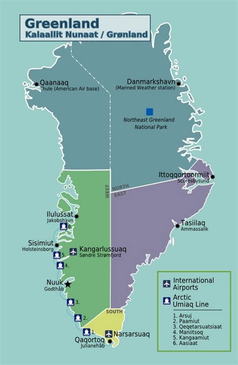 Greenland political map - Ontheworldmap.com