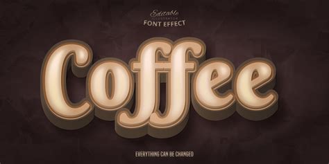 Coffee Brown Font Effect 963989 Vector Art at Vecteezy