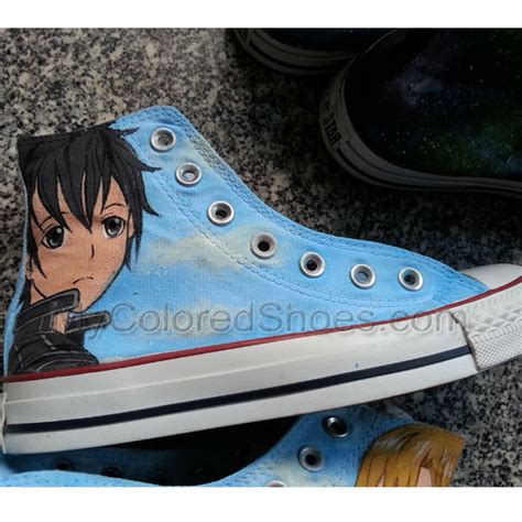 Art Work Anime Shoes Sword Art Online Shoes Custom Anime Shoes Hand Painted Shoes Custom Shoes ...