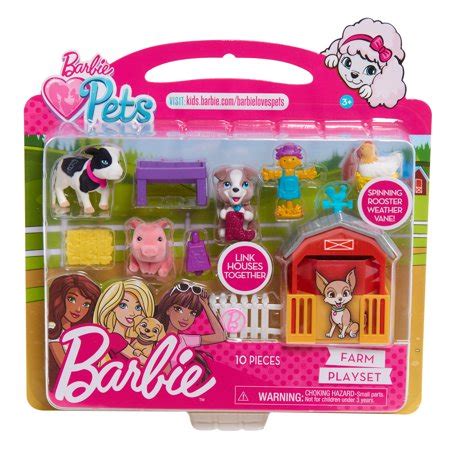 Barbie Pets Connectable Play Set - Farm Set - Walmart.com