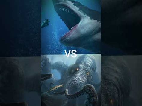 Kraken vs megalodon || menurut kalian siapa yang penguasa lautan 🤔 - YouTube